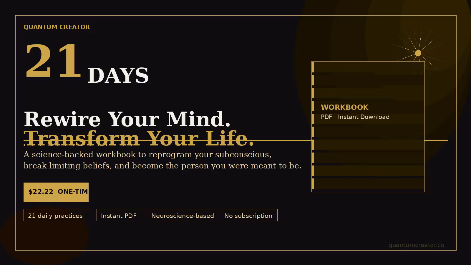 Rewire Your Mind in 21 Days — Workbook