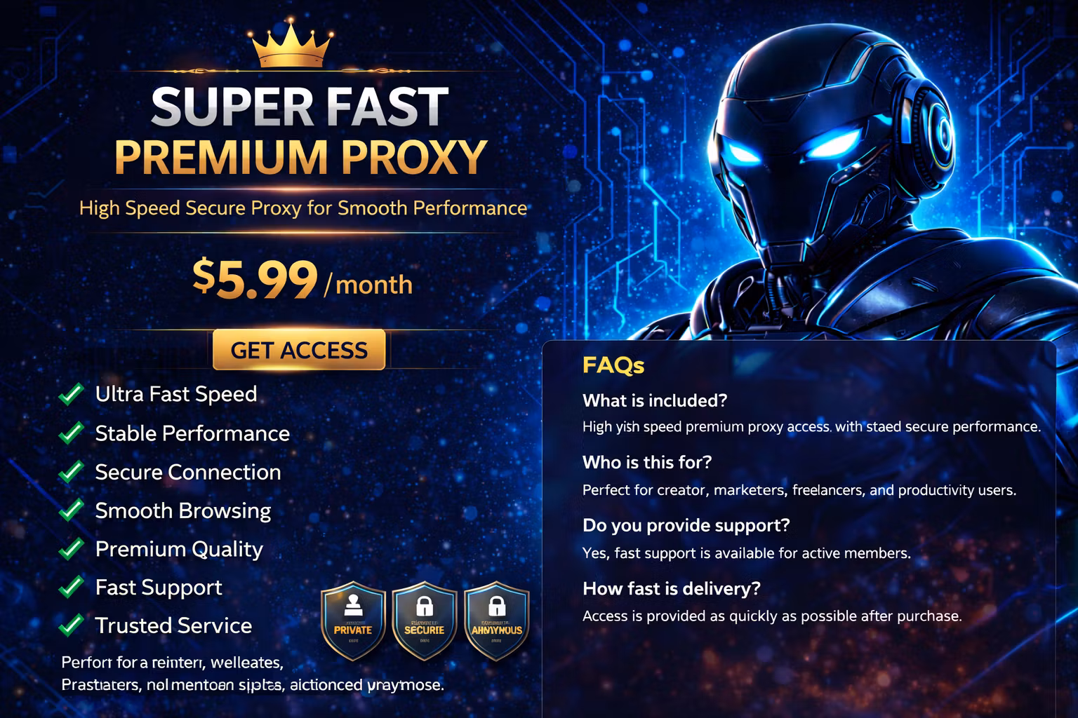 Super Fast Premium Proxy