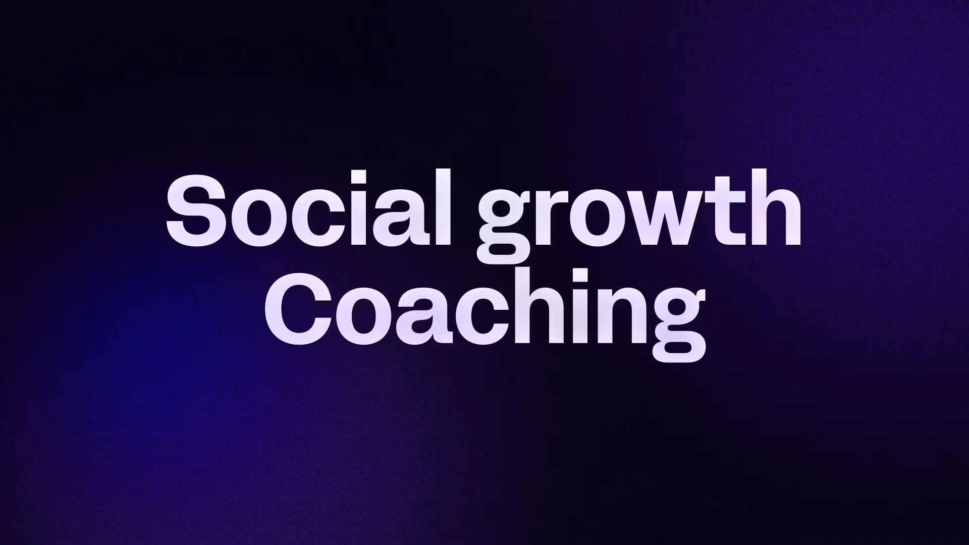Social growth Coaching
