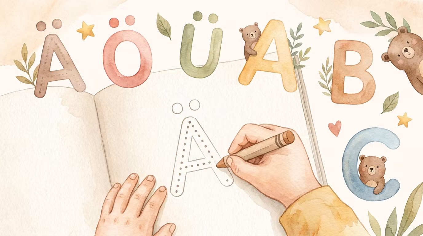 Buchstaben Nachspuren