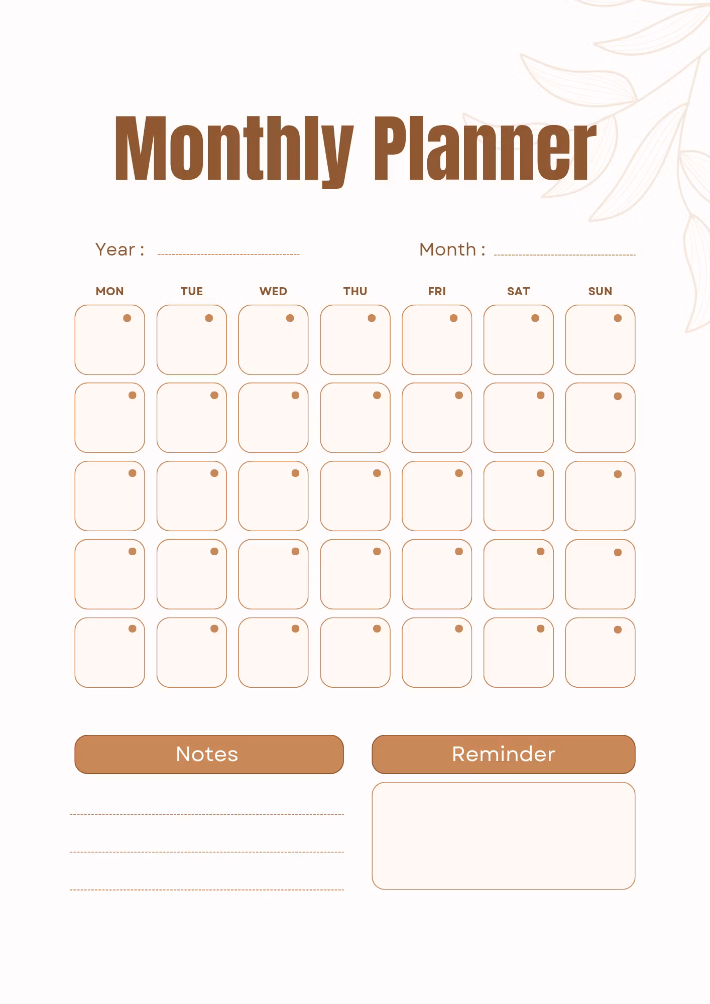 Monthly Planner