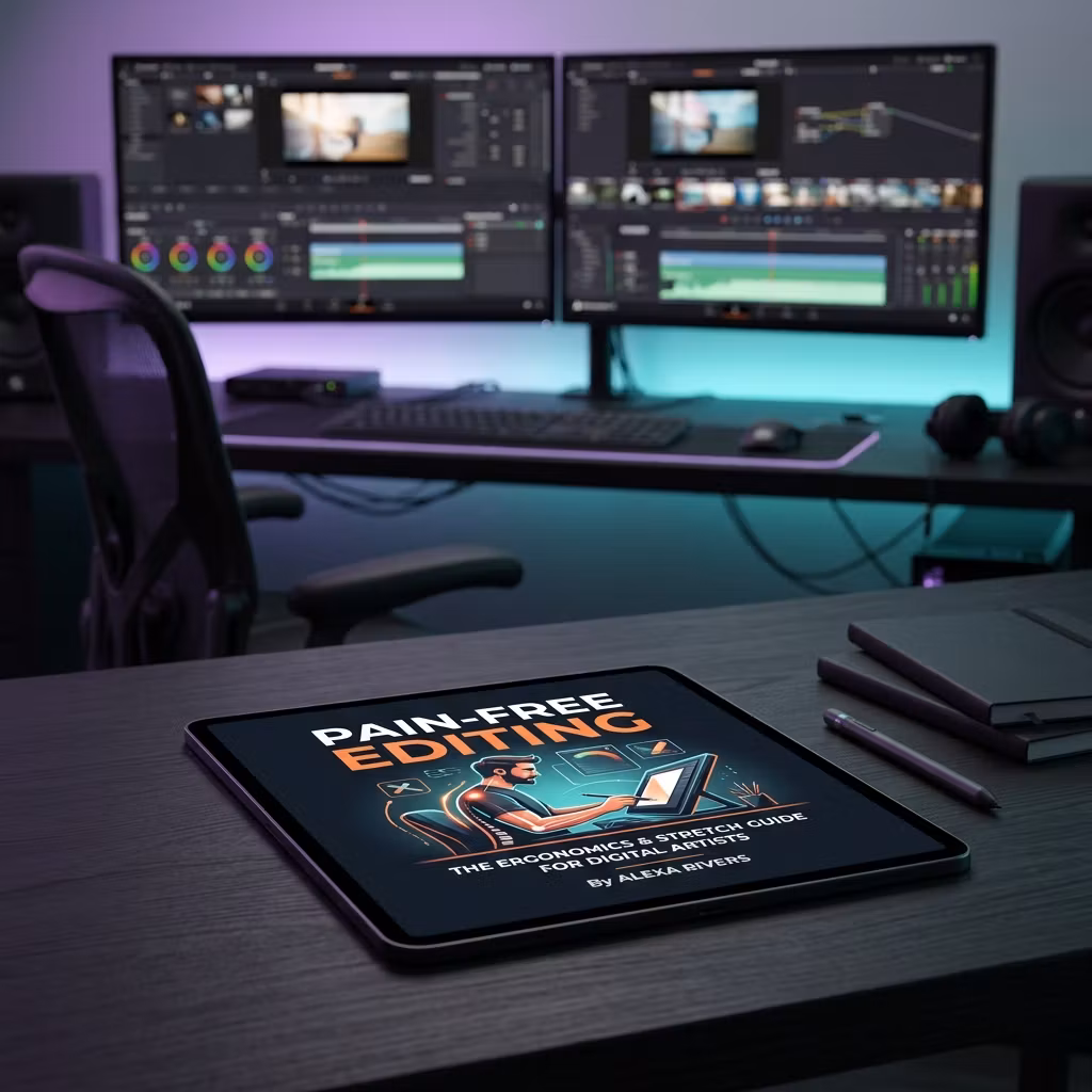 Pain-Free Editing: The Complete Ergonomics & Stretch Guide for Digital Creators