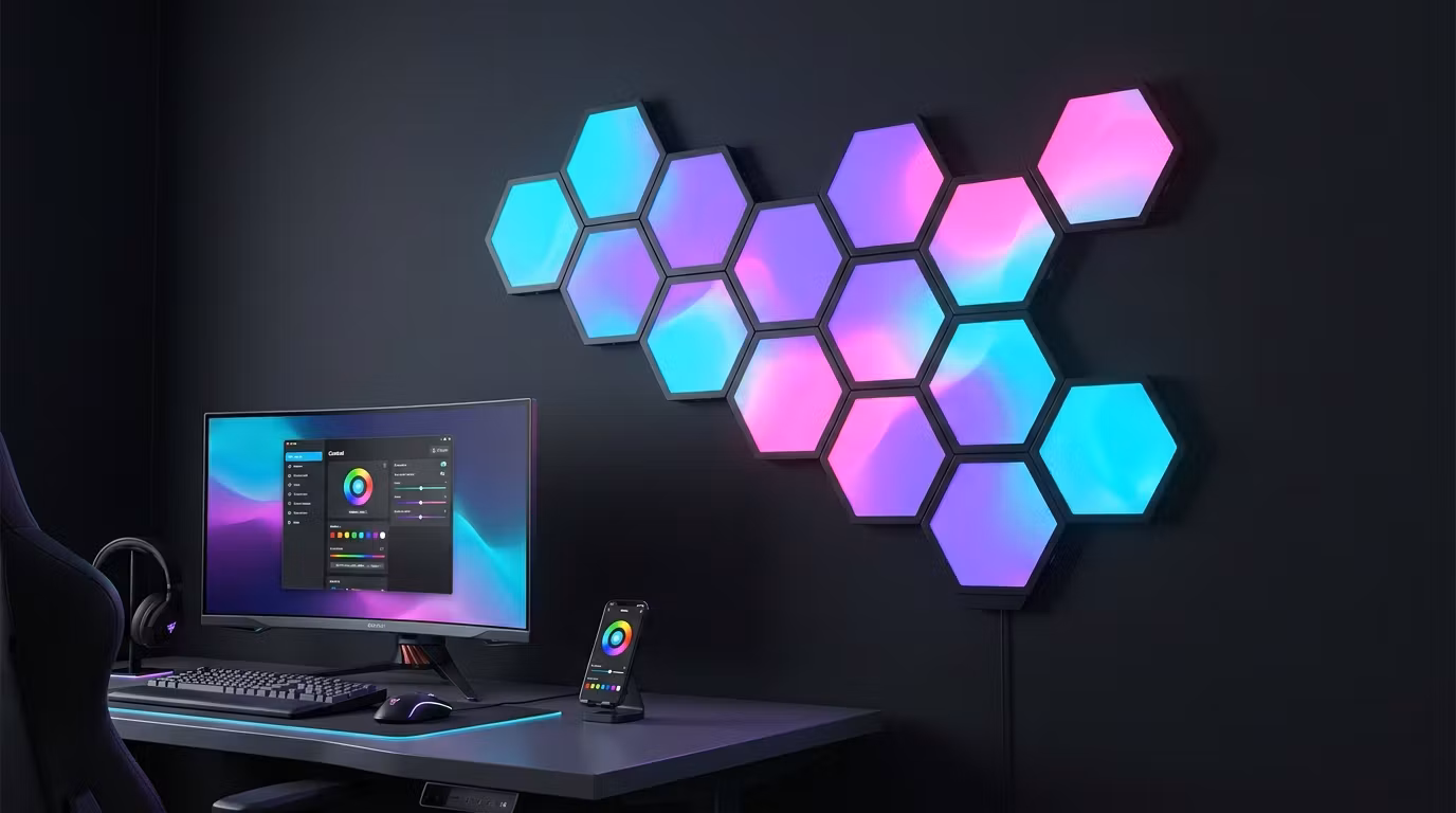 RGB Hex Light Panels (6-Pack)