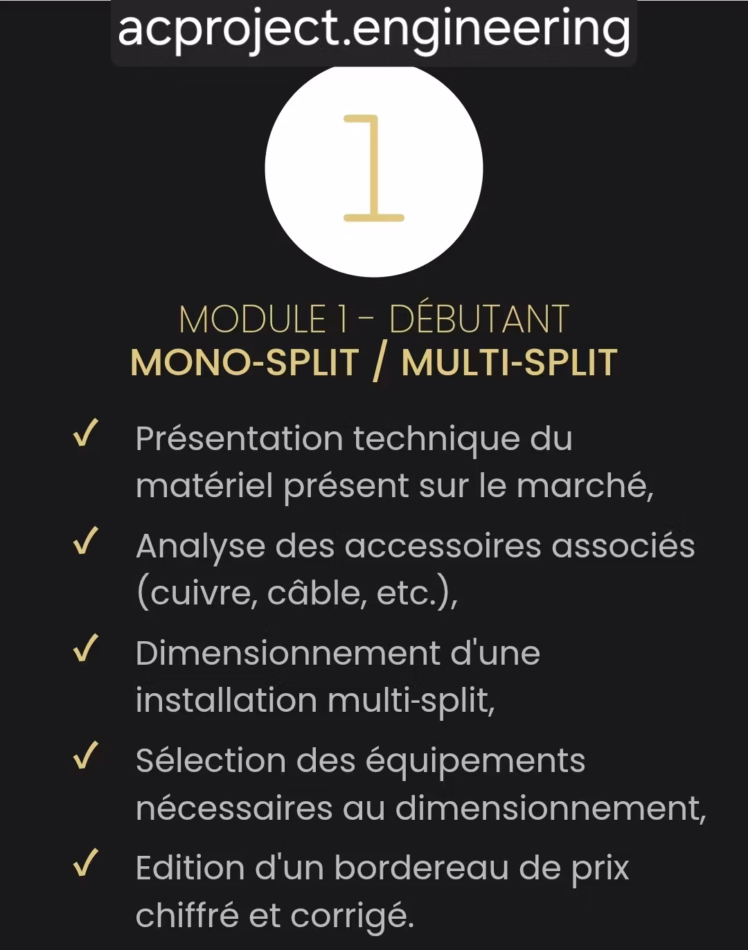 MODULE N°1 : MONO / MULTI-SPLIT