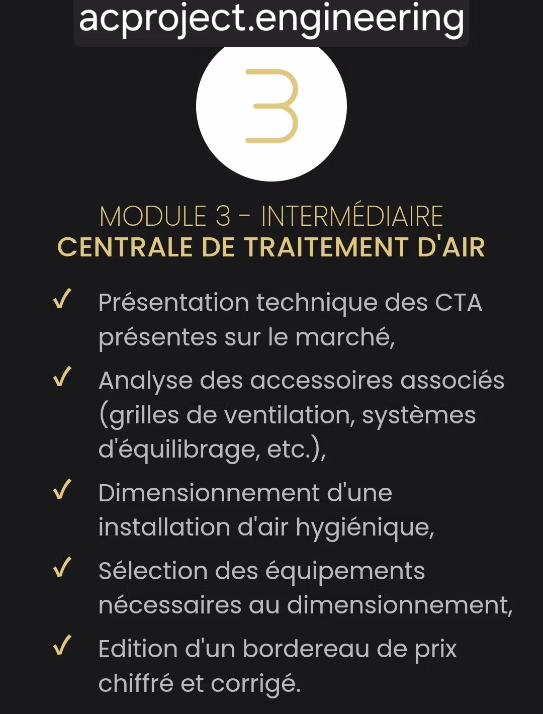 MODULE N°3 : CENTRALE D’AIR