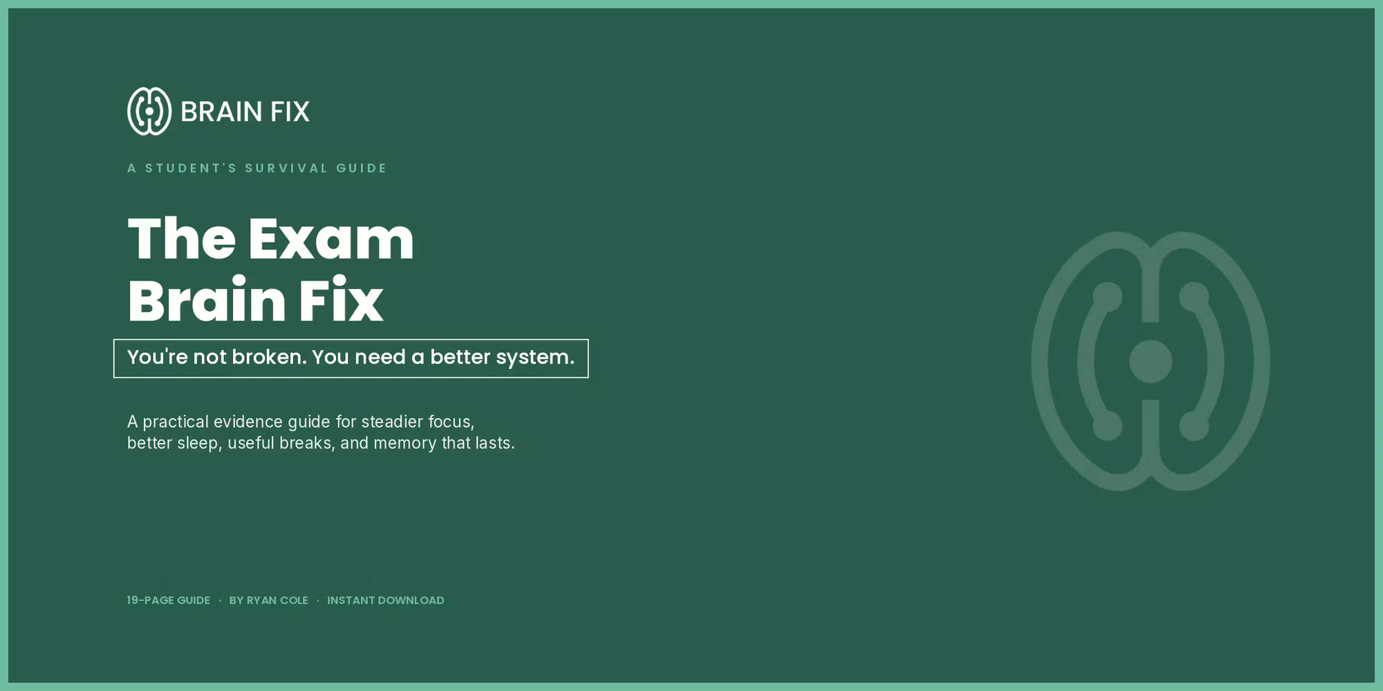 The Exam Brain Fix: A Student's Survival Guide