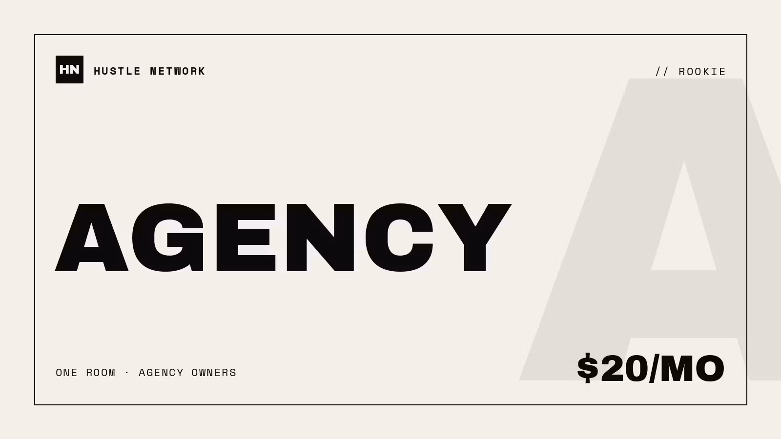 Rookie — Agency