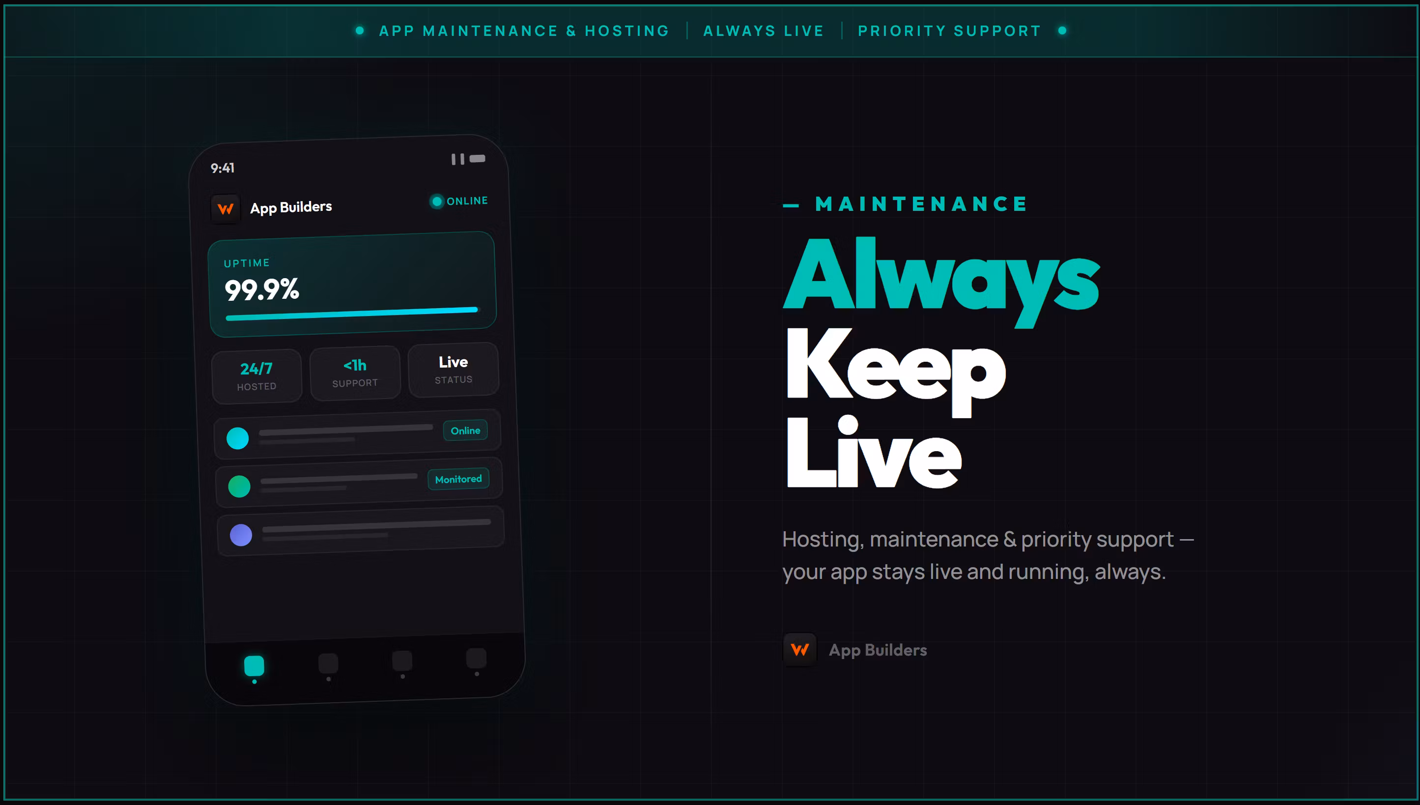 App Maintenance & Hosting