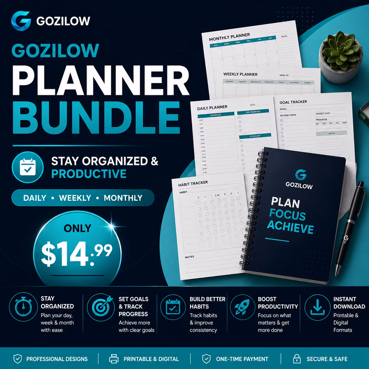 GOZILOW Planner Bundle