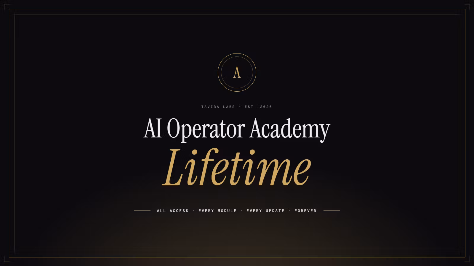 Ai Operator Academy (Lifetime) 