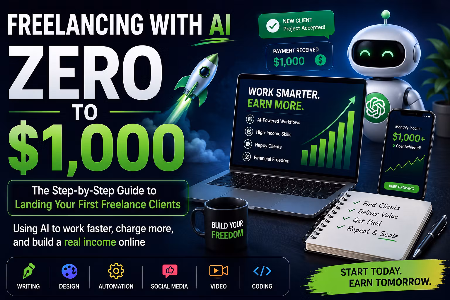 Freelancing with AI: Zero to $1,000