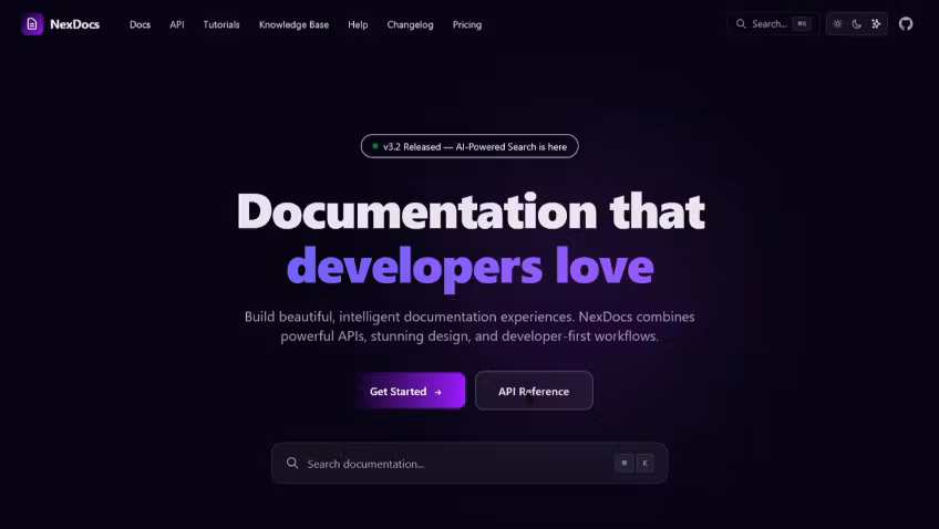 NexDocs — Documentation Template for SaaS Products