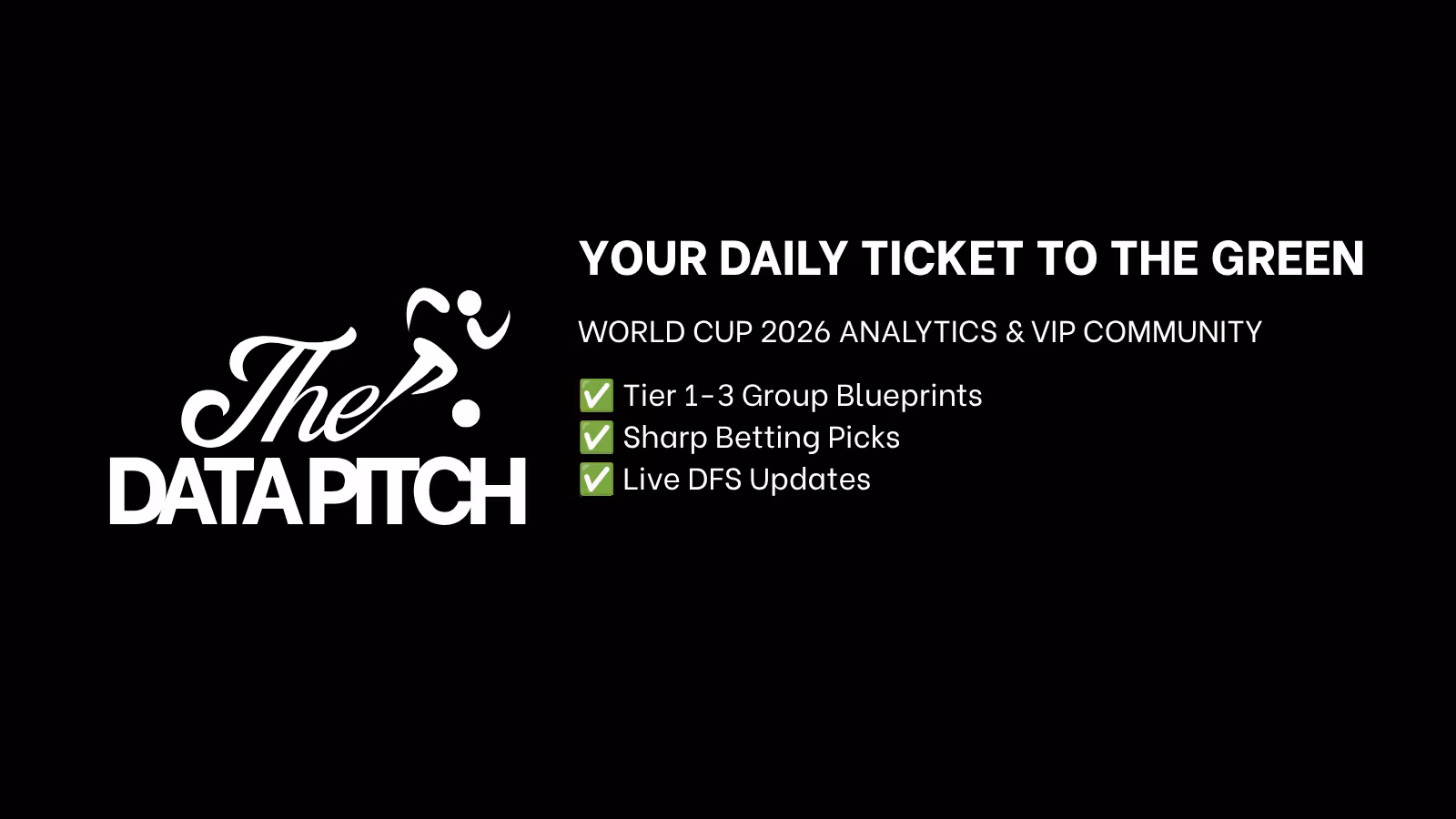 The Blueprint VIP - Premium World Cup 2026 Data & Picks