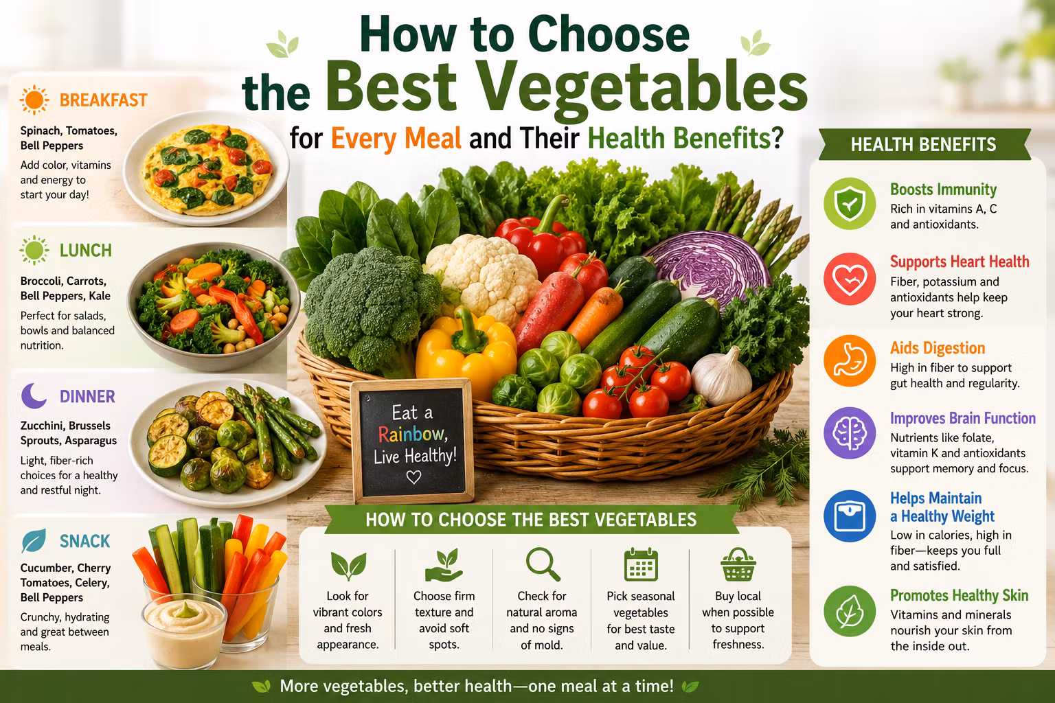 Choose the best vegetables for every meal