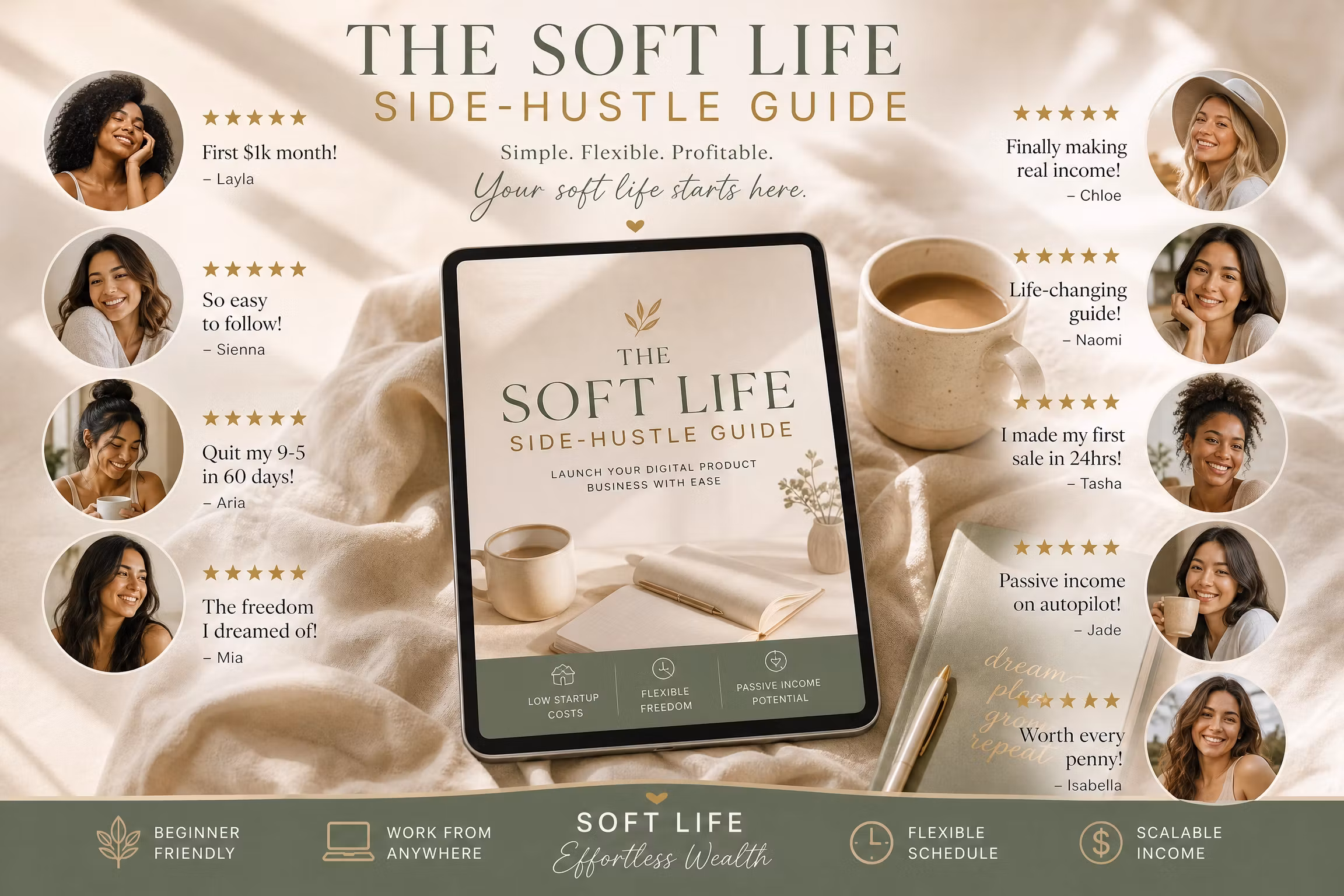 THE SOFT LIFE SIDE-HUSTLE GUIDE: The Lazy Girl’s Path to $1k/Month
