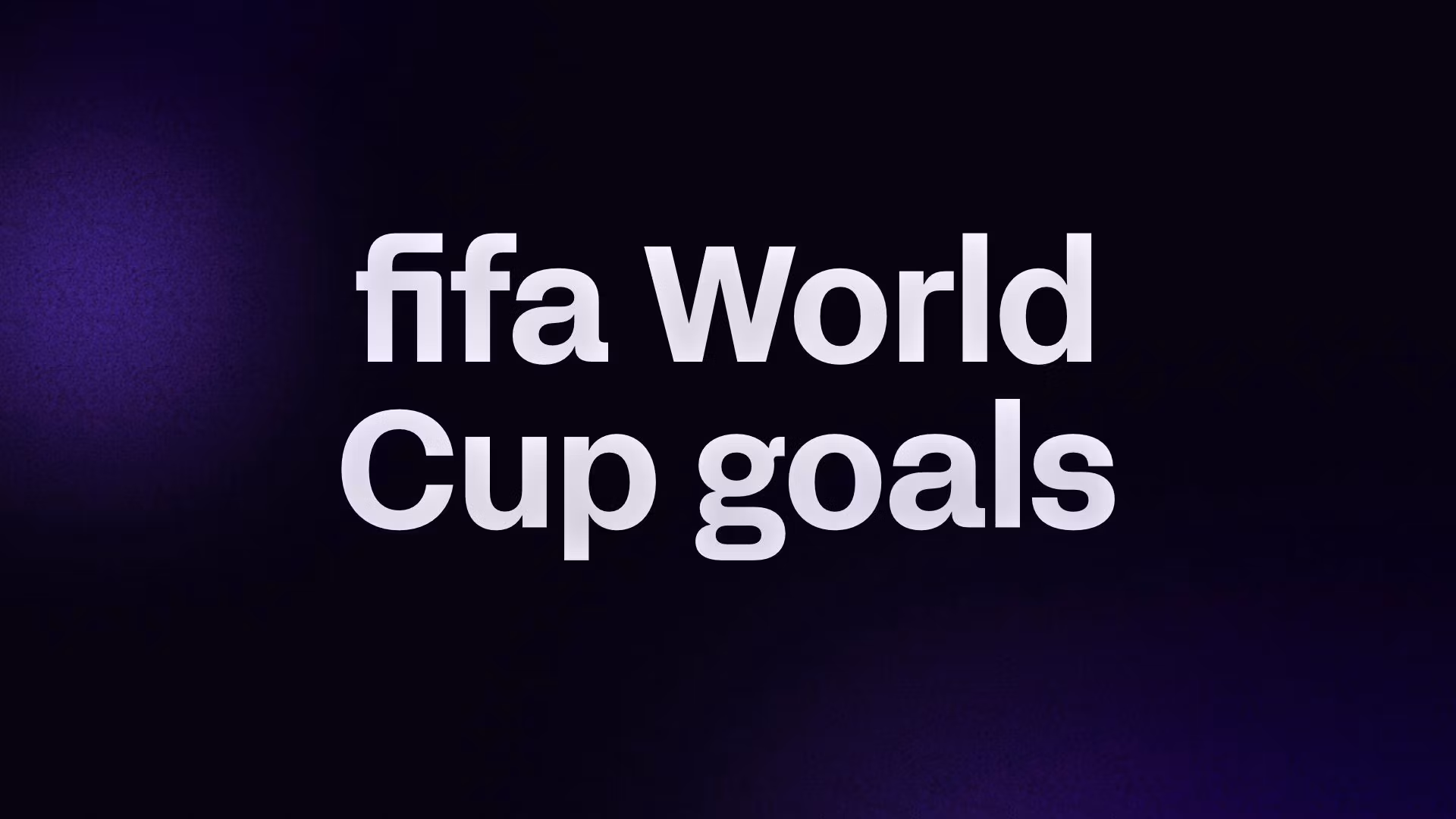 fifa World Cup goals 