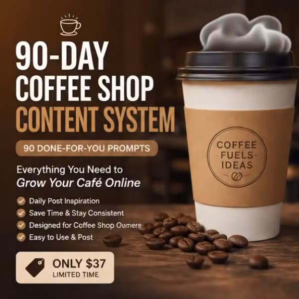 The Cafe Content System - 990 Days of Ready-to-Post AI Content