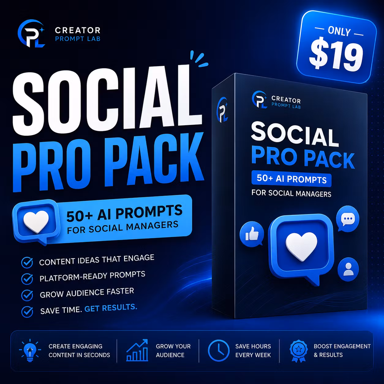 Social Pro Pack — (50+ AI Prompts for Social Managers)