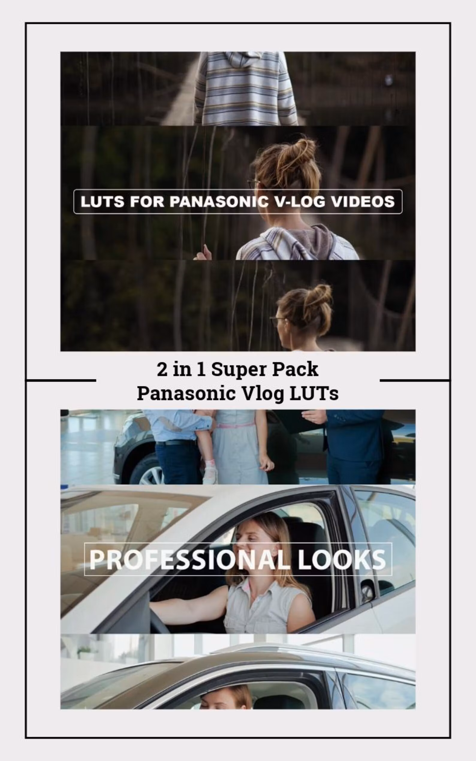 Cinematic LUTs for Panasonic V-Log: .CUBE Color Grading Pack (Digital Download)