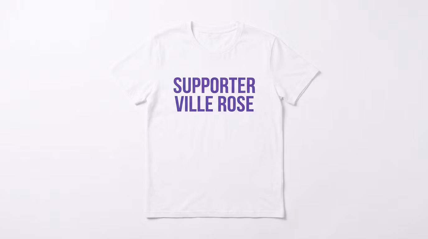 T-shirt Supporter Ville Rose