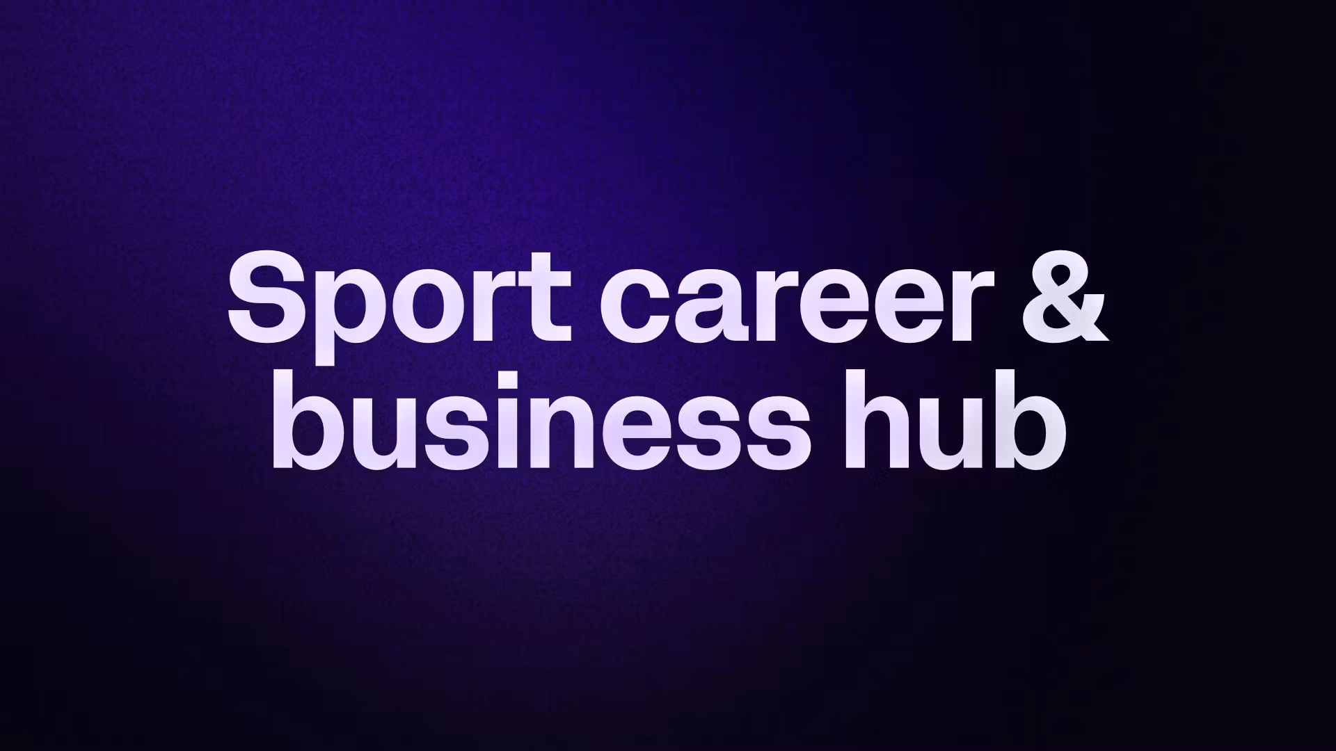 Sport career & business hub