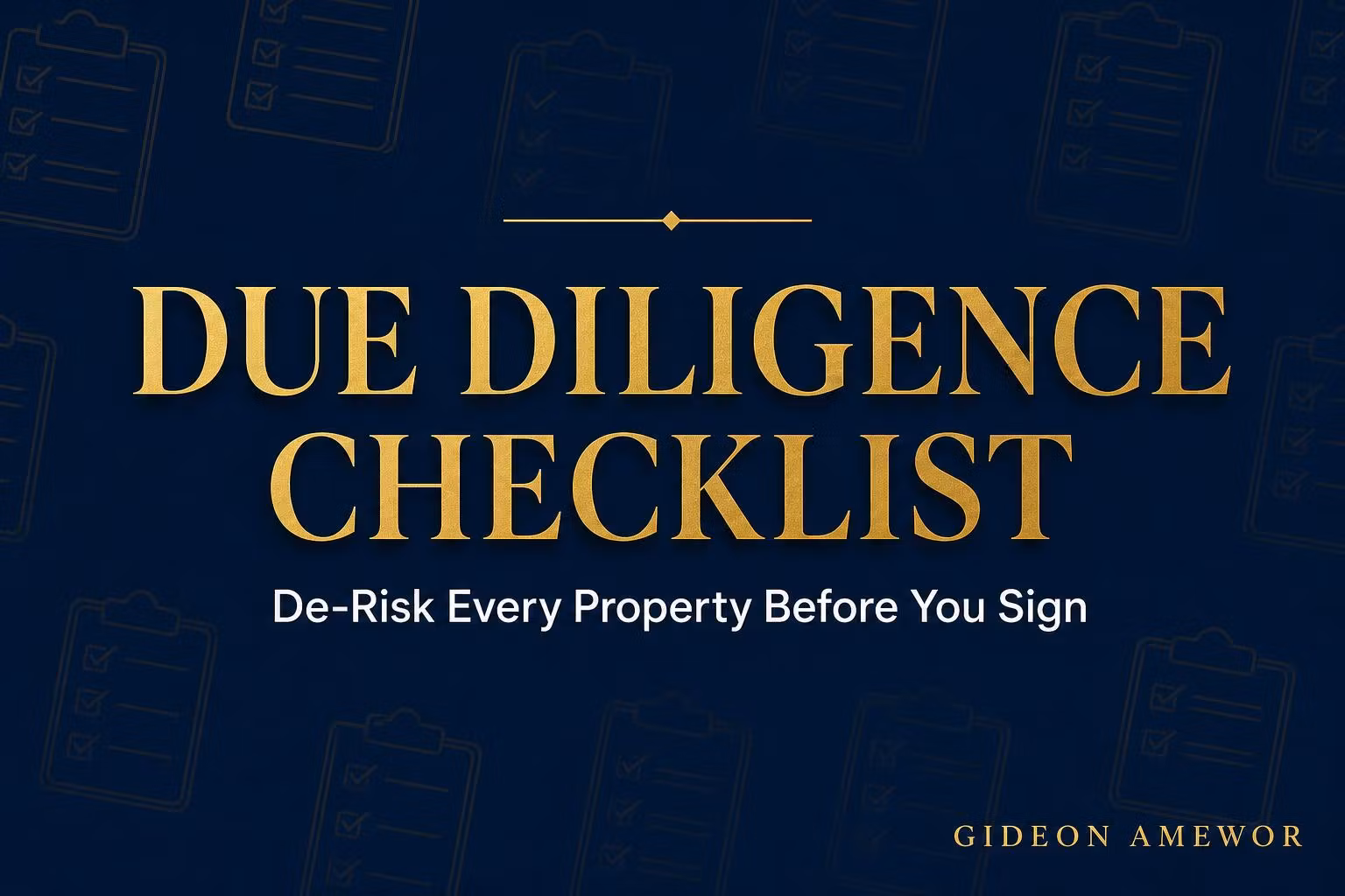 Due Diligence Checklist