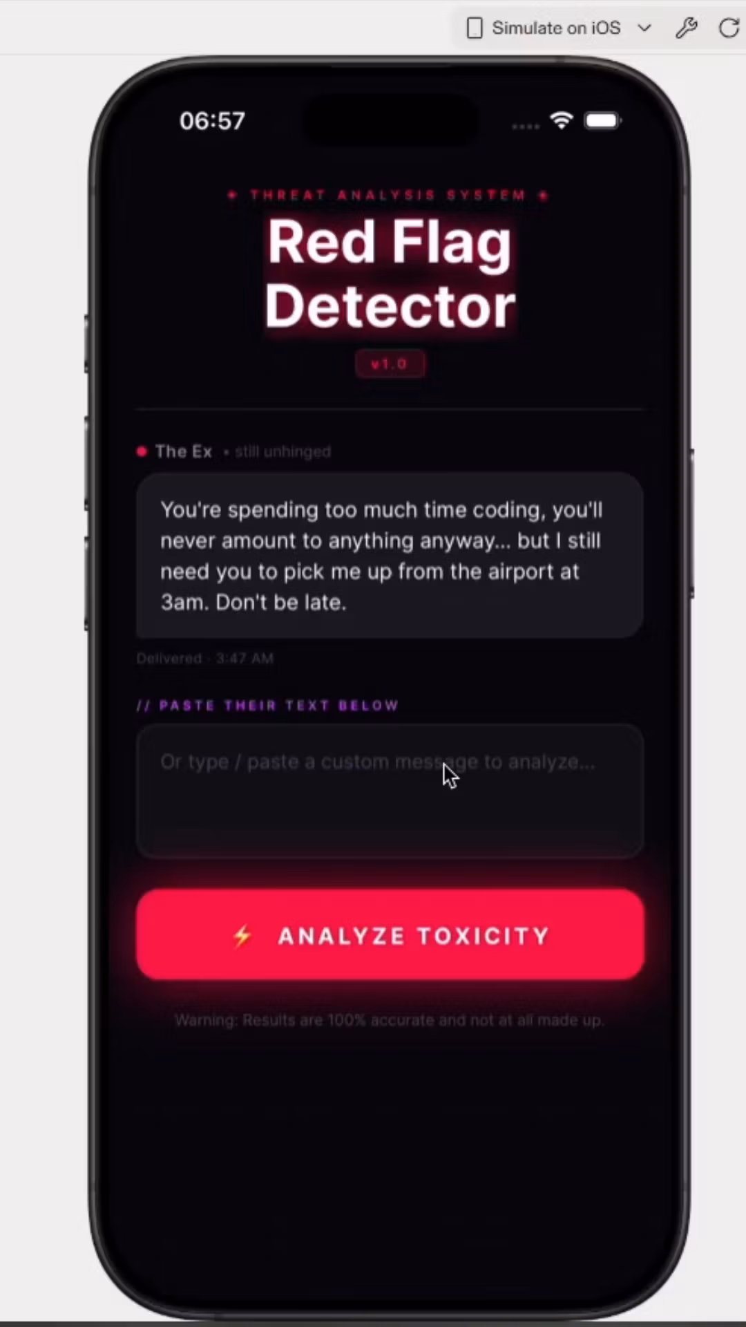 Red Flag Detector