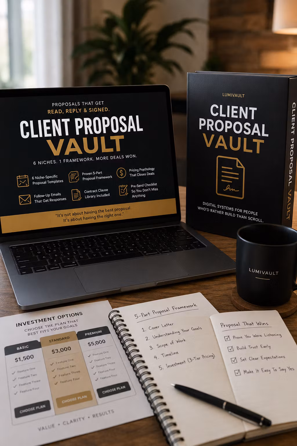Turn "Let Me Think About It" Into Signed Contracts(THE CLIENT PROPOSAL VAULT)