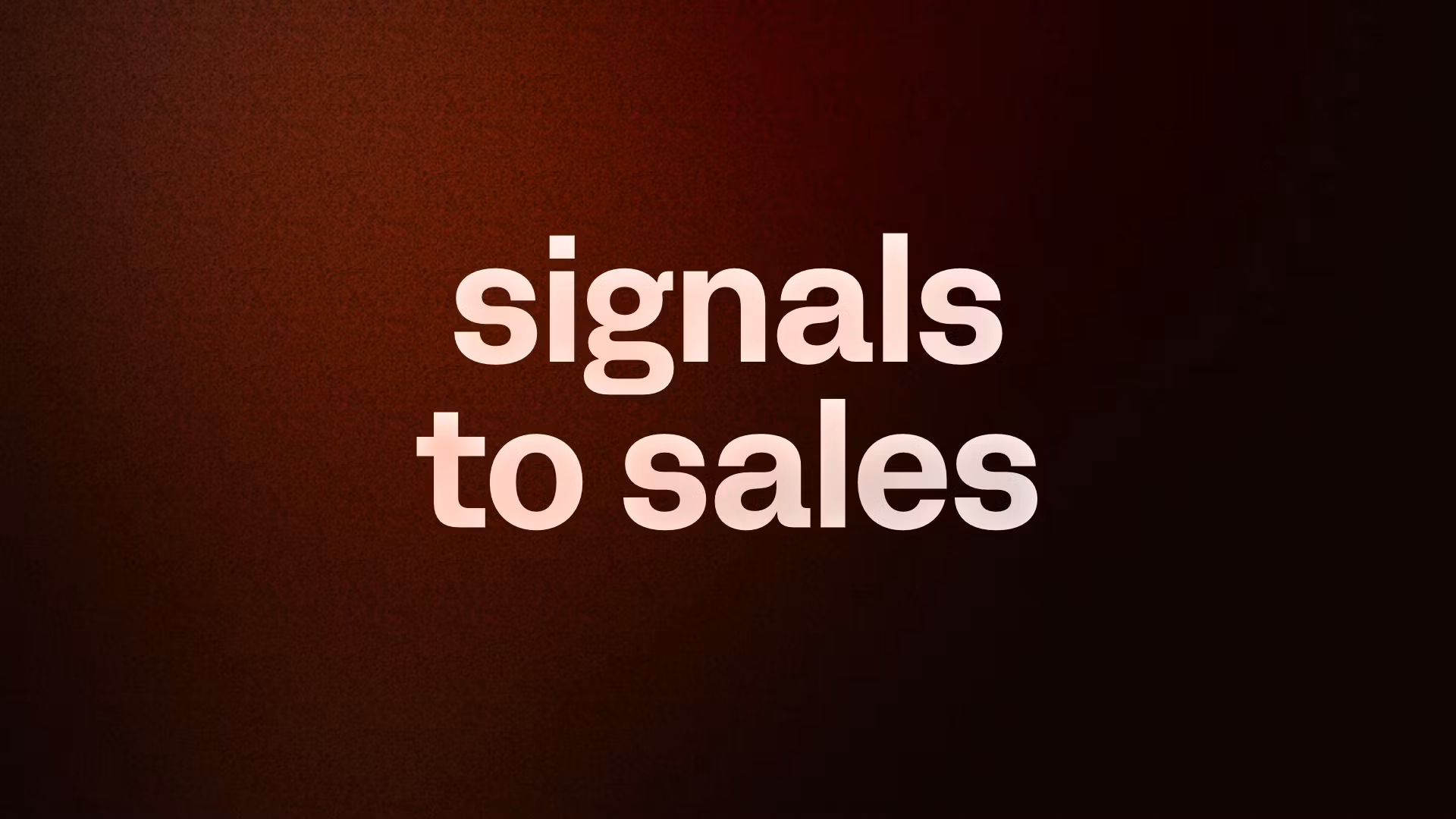 signals to sales