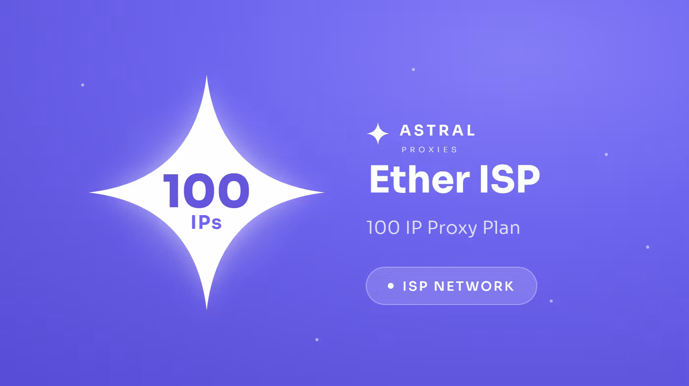 Ether ISP - 100 Proxies
