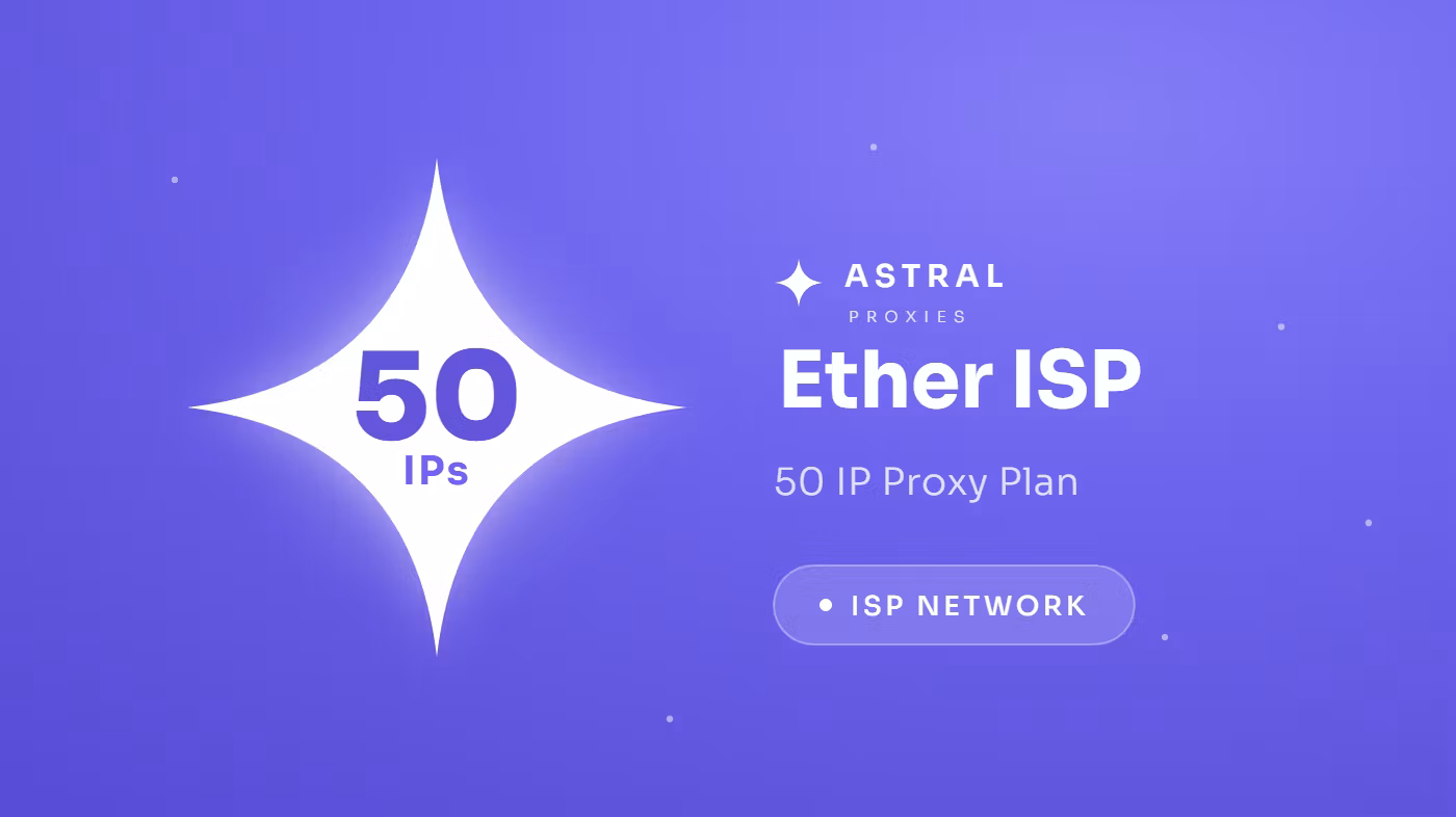 Ether ISP - 50 Proxies