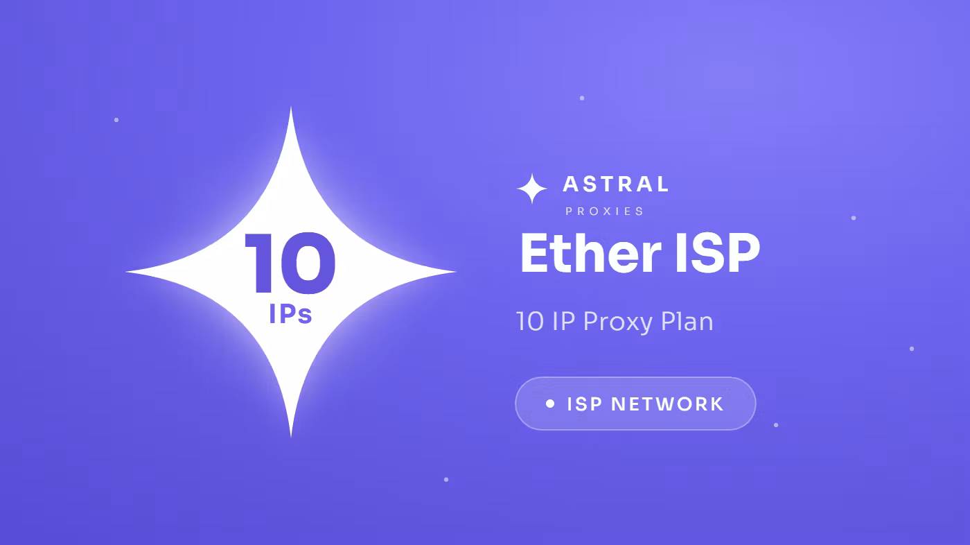 Ether ISP - 10 Proxies
