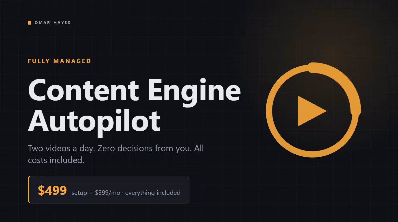 Content Engine Autopilot — Two Videos a Day, Zero Decisions From You