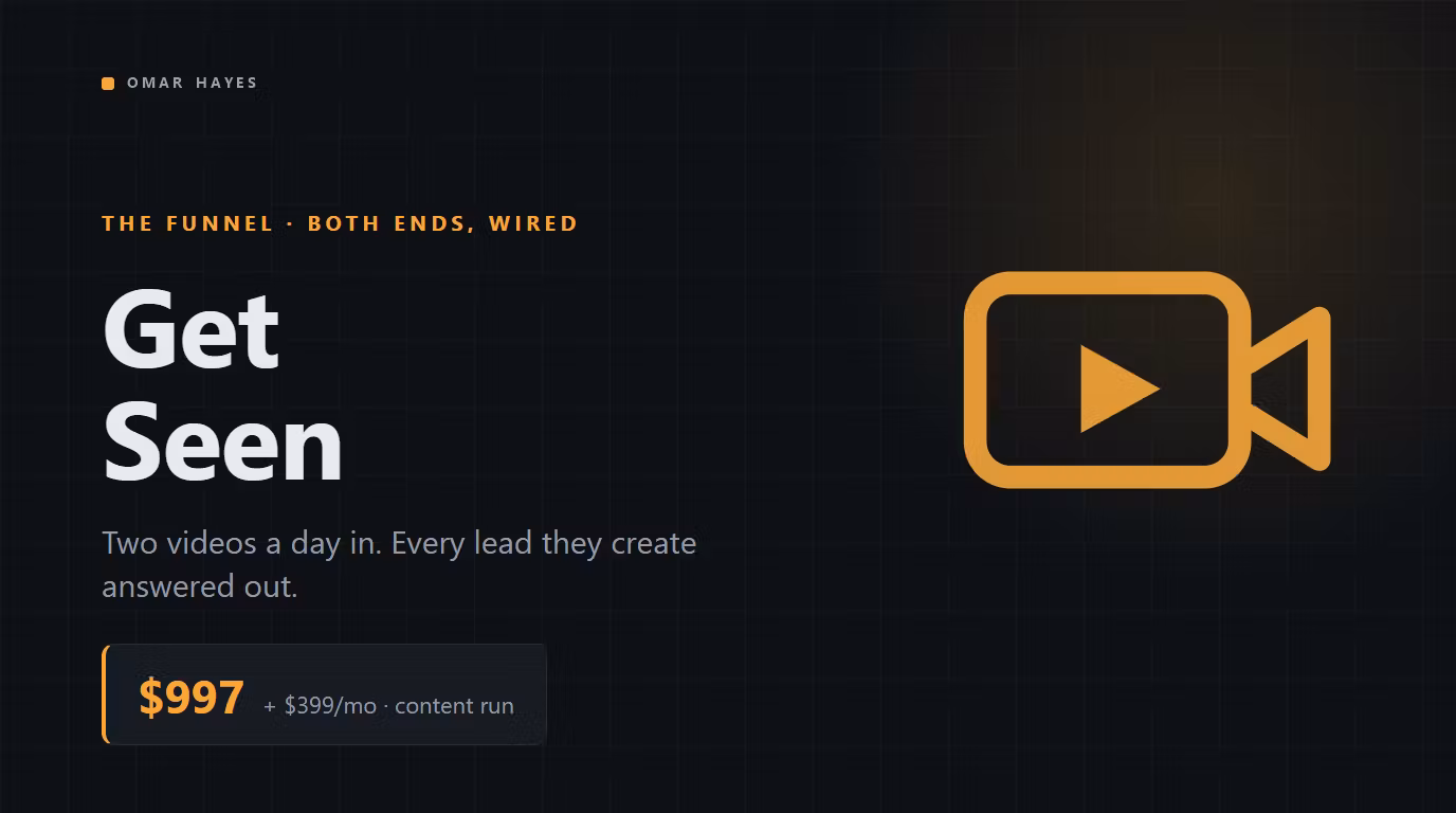 Get Seen — Daily Content In, Every Lead Answered Out