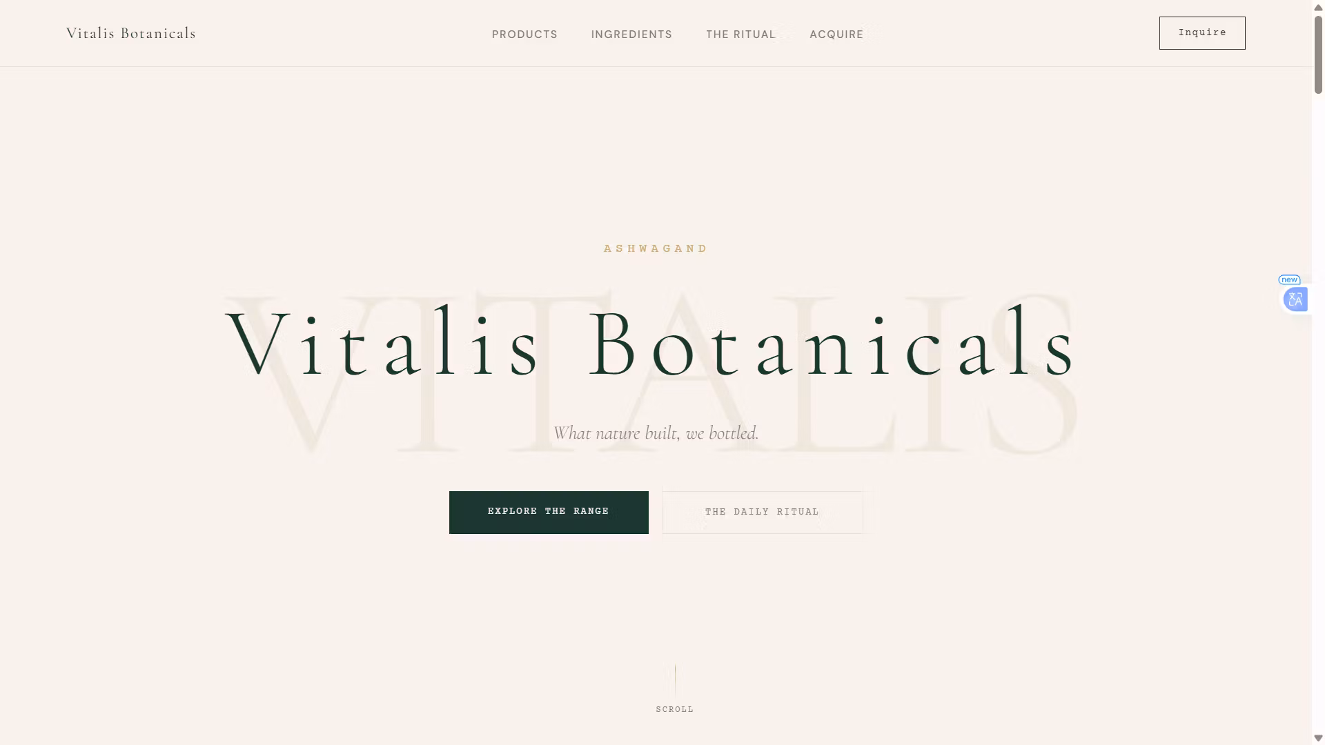 Vitalis Botanicals — Wellness Brand Template