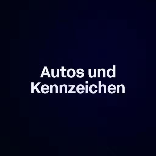 Autos und Kennzeichen