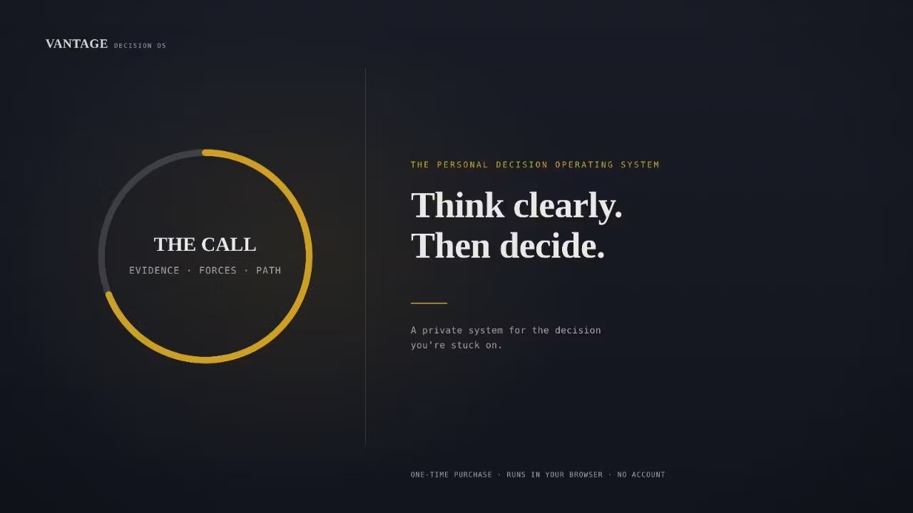 Vantage — The Personal Decision Operating System