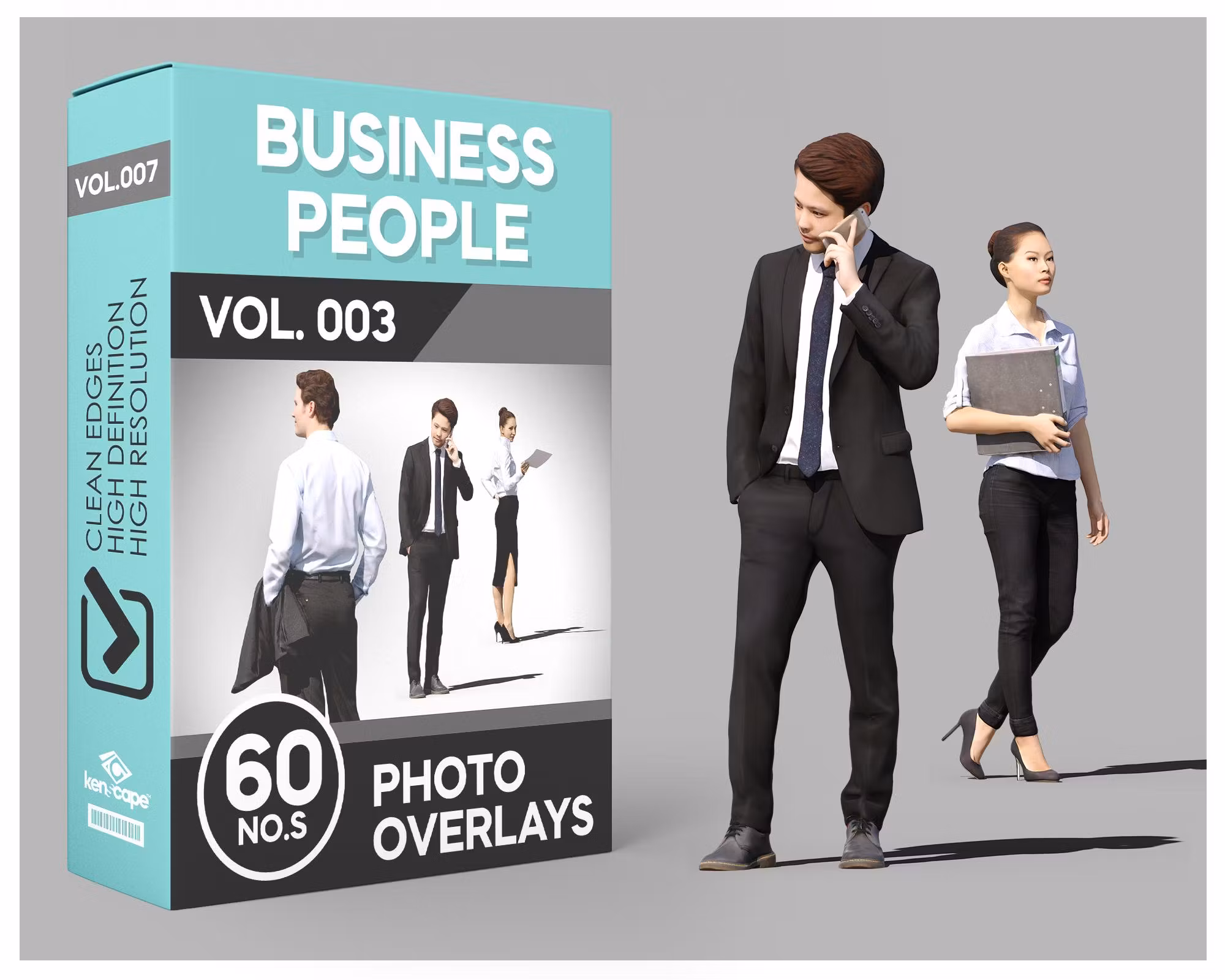VOL.003 - 60 Business People Photo Overlays for Photoshop (Digital Download)