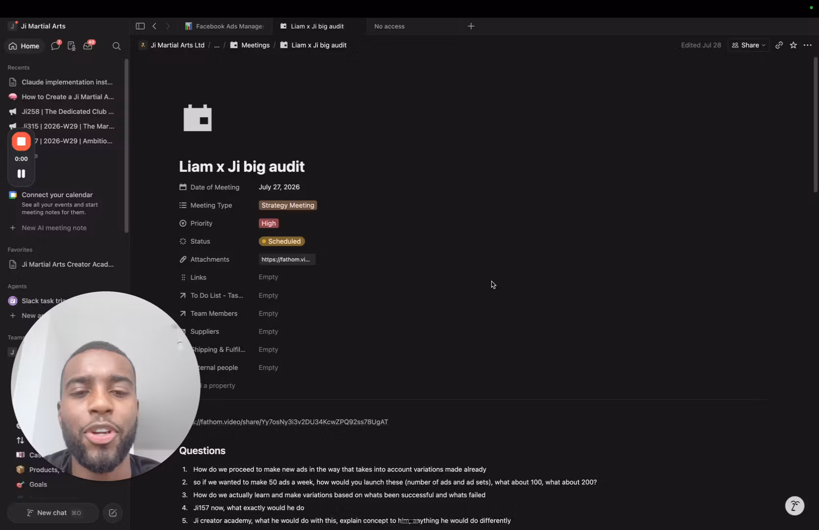 Brand Audit & Scale Plan With Liam Bradshaw