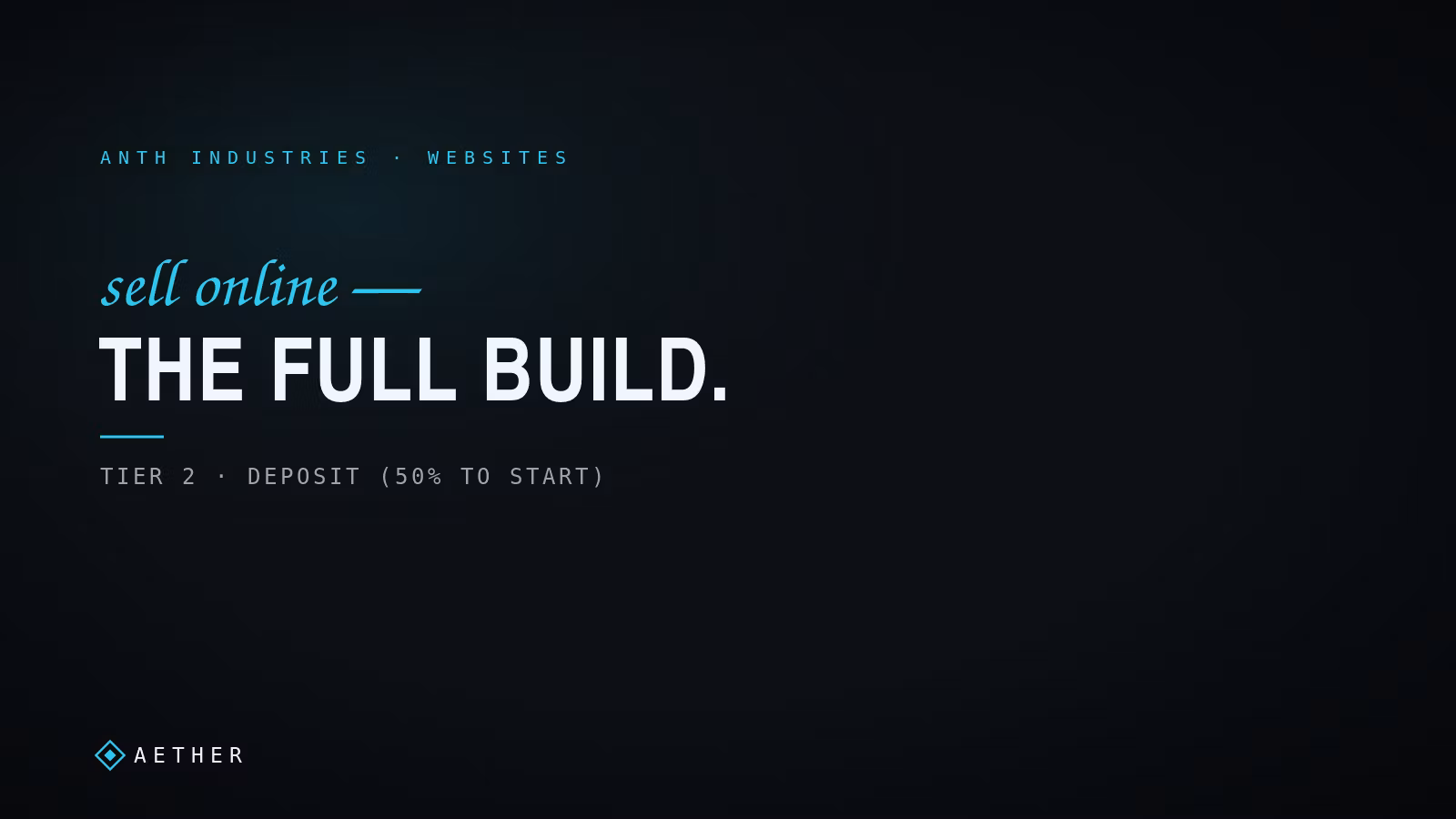 AETHER Website Tier 2 - Deposit