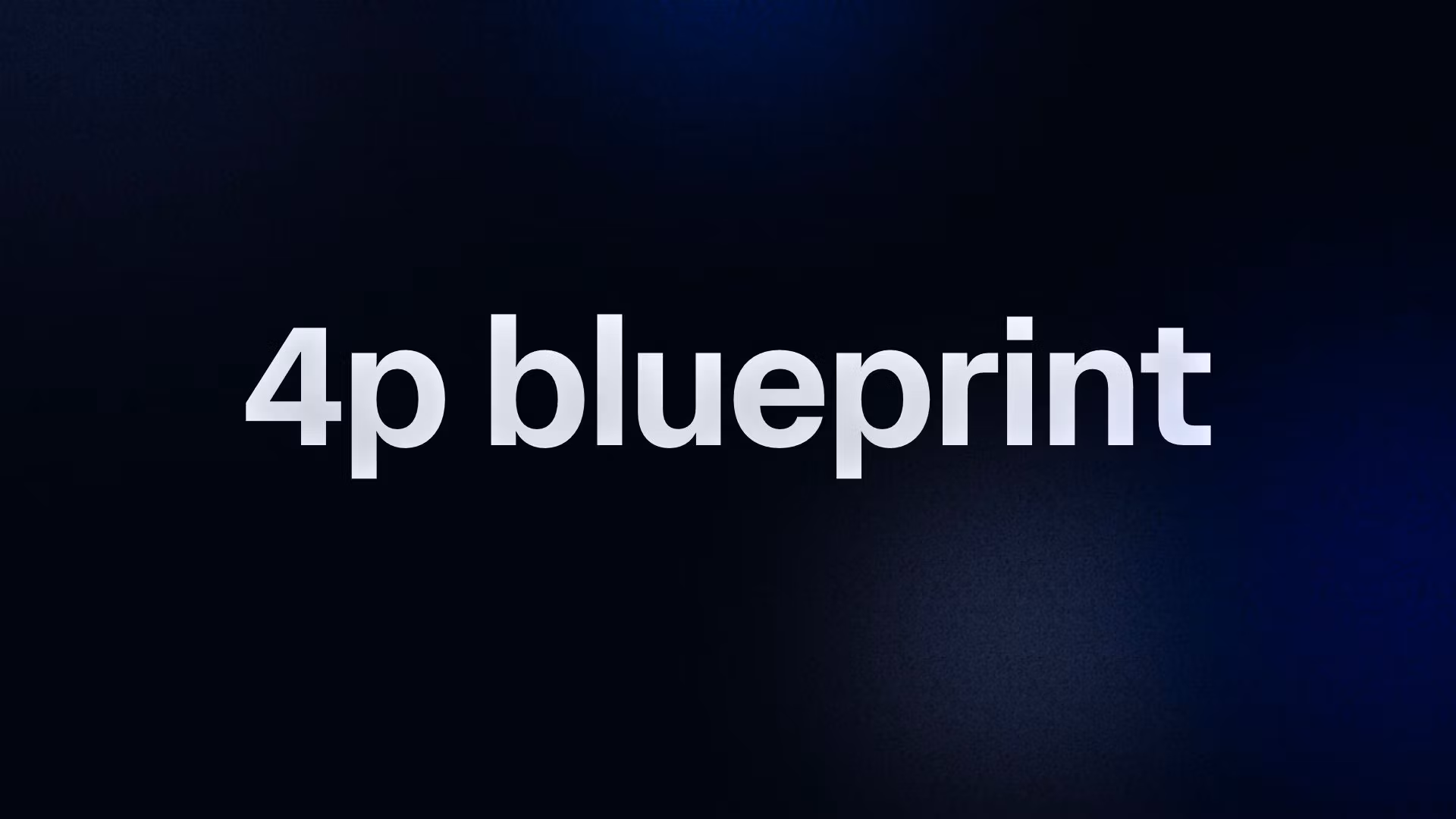 4p blueprint 