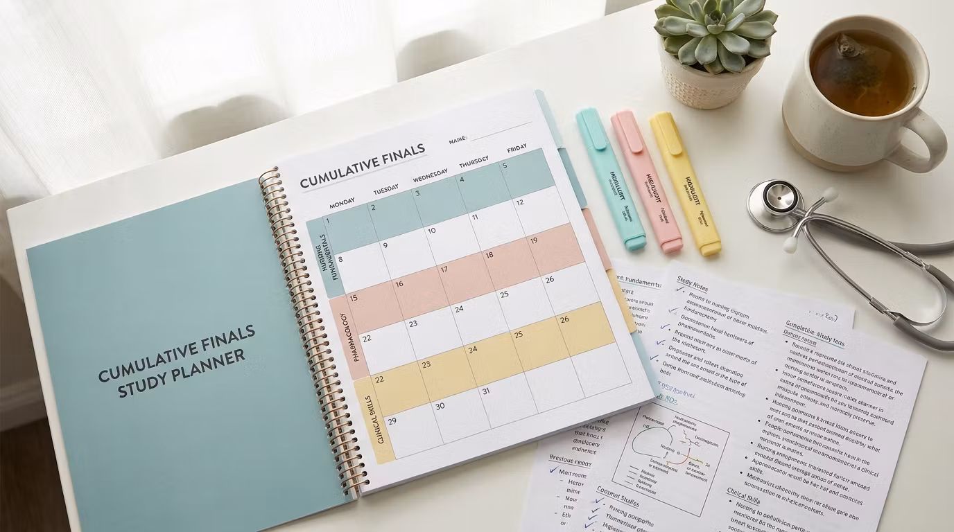 Cumulative Finals Planner for Adult Nursing Students
