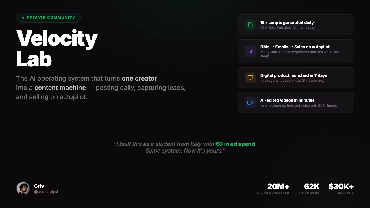 Velocity Lab - Automated Personal Brand