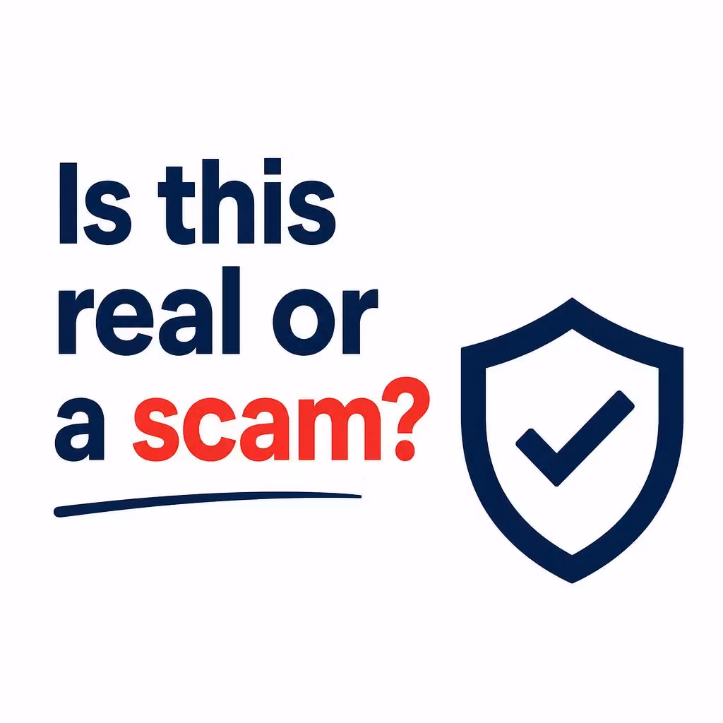 Is This Real or a Scam? — Free Checklist