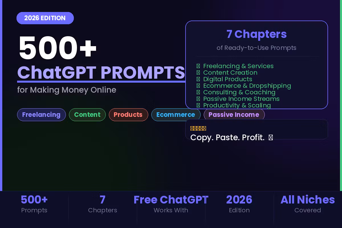 500+ ChatGPT Prompts for Making Money Online — 2026
