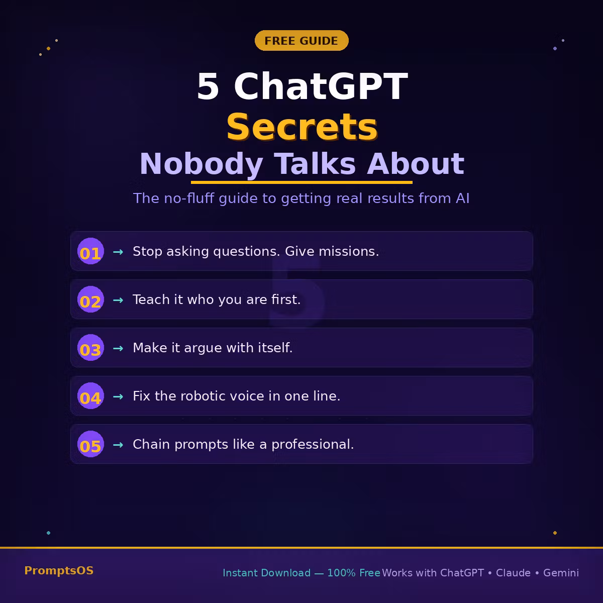 5 ChatGPT Secrets Nobody Talks About