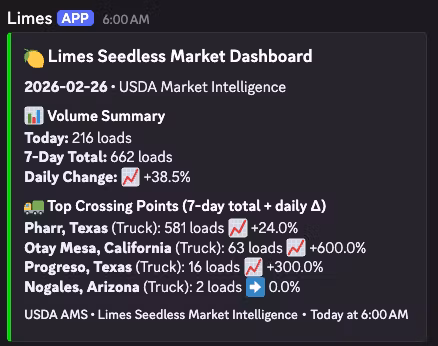 Mexican Seedless Lime Volume Radar 📡 