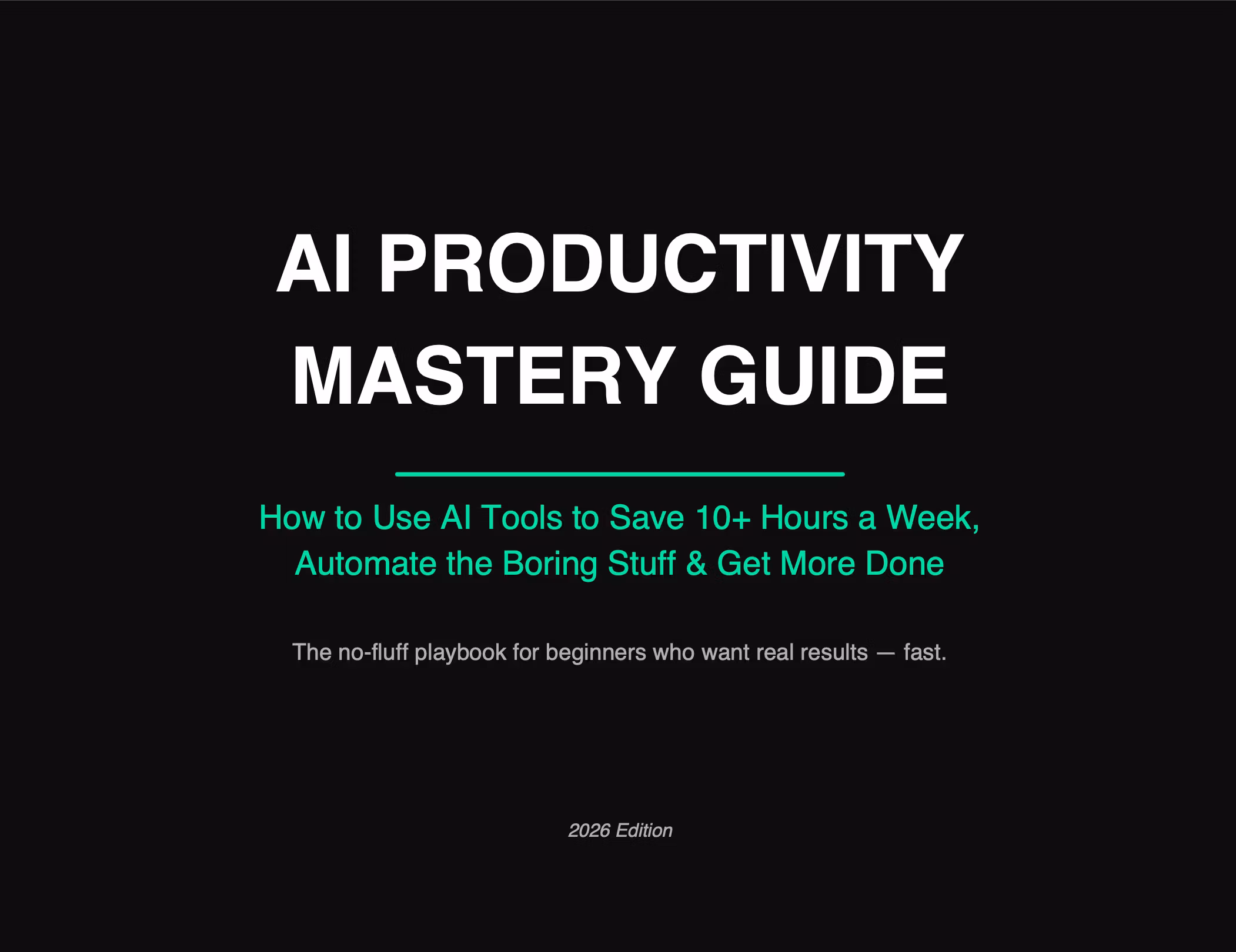 AI Productivity Mastery Guide
