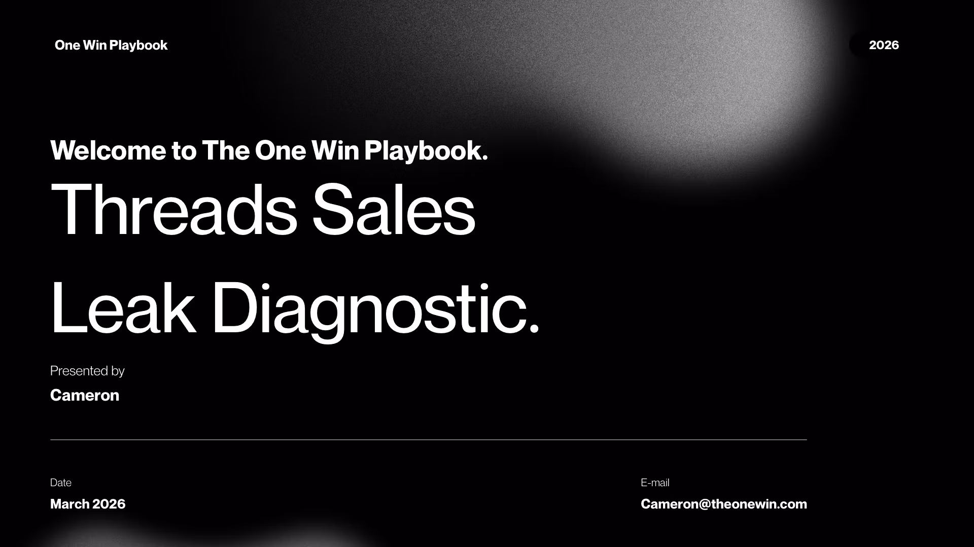 Sales Leak Diagnostic