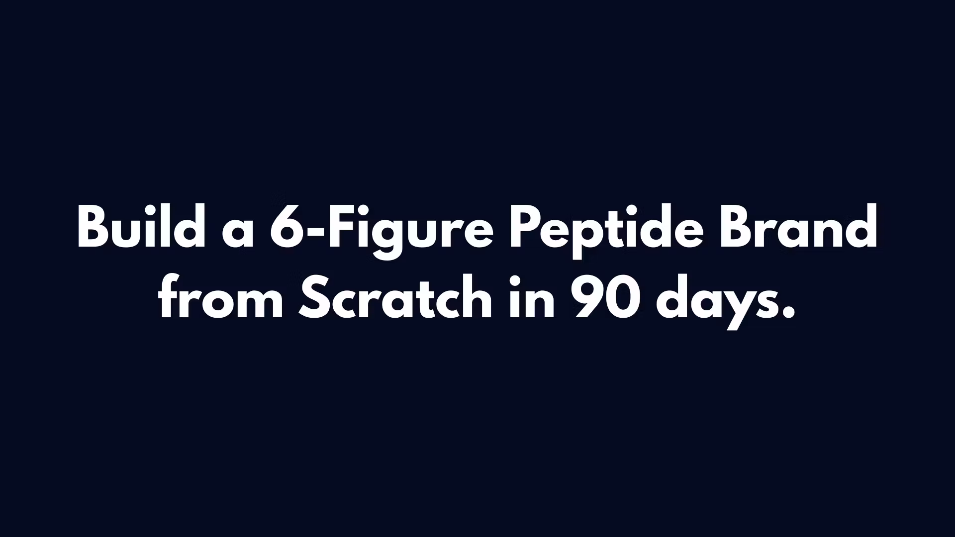 Peptide Store Blueprint